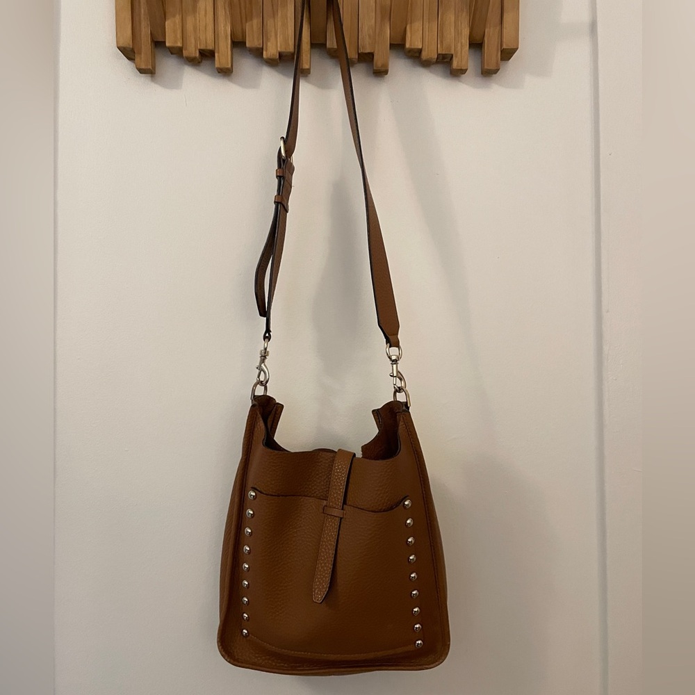 Rebecca Minkoff Tan Leather Studded Feed Bag
